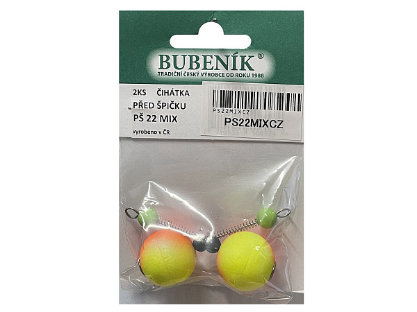 Bubeník - Číhátko před špičku 22mm, 2ks barva červená,žlutá Výprodej