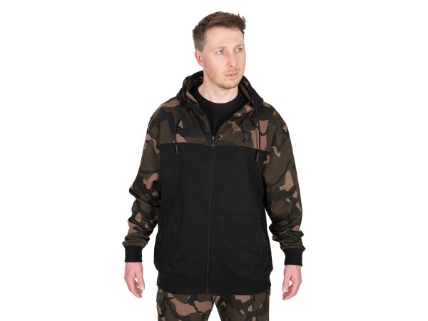 Fox LW Black/Camo Split Zip Hoody
