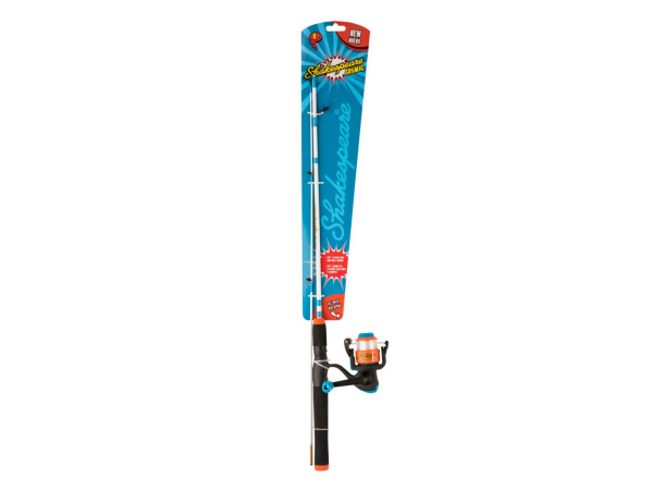 Dětský set prut s navijákem a vlascem Shakespeare Cosmic Orange Spin Set 1,40m