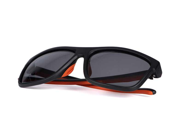 Fox Collection Black & Orange Shades – Grey Lens