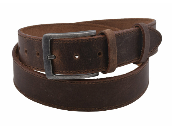 MERCUCIO - Set kožený opasek a kožená peněženka - vzor Štika prut