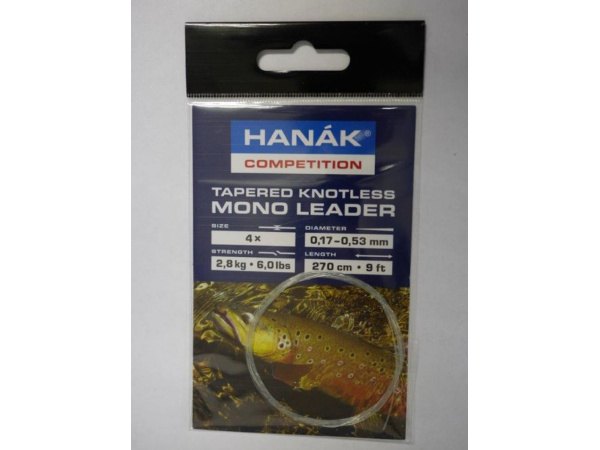 HANÁK - Ujímaný návazec monofilní 2,7m - Čirý
