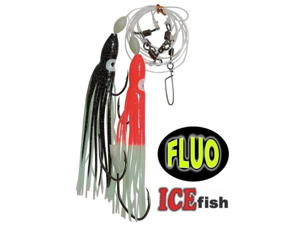 ICE fish - Mníkový návazec 2 - červená, černá