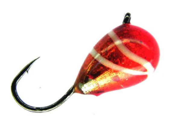 JAXON - Marmyška pruhovaná červená metalíza 11mm - 0,4g