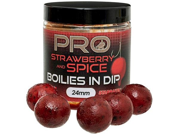 Starbaits - Boilies v dipu Pro Strawberry Spice, 150g