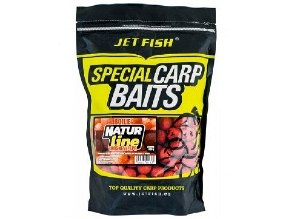 JET FISH Natur Line Boilie 800g 20mm Broskev/Pepř