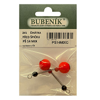 Bubeník - Číhátko před špičku 14mm, 2ks barva červená Výprodej