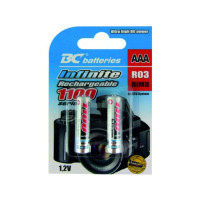 BC - Baterie - Nabíjecí NiMH mikrotužková (AAA) baterie BC batteries Infinite bal: 2ks