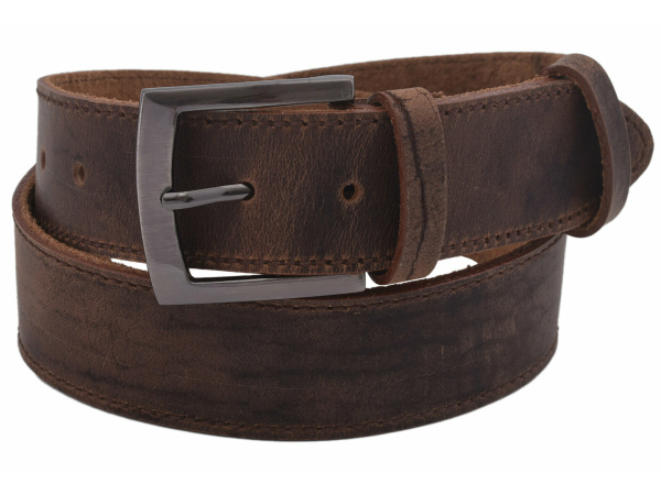 MERCUCIO - Pánský kožený opasek, přezka Teodor 120cm