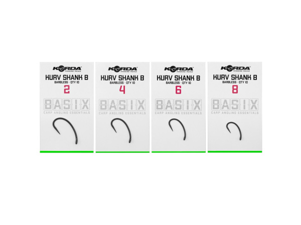 KORDA Háčky Basix Kurv Shank Barbless