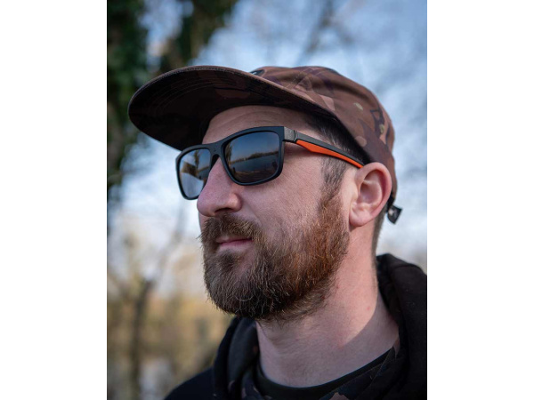 Fox Collection Black & Orange Shades – Grey Lens